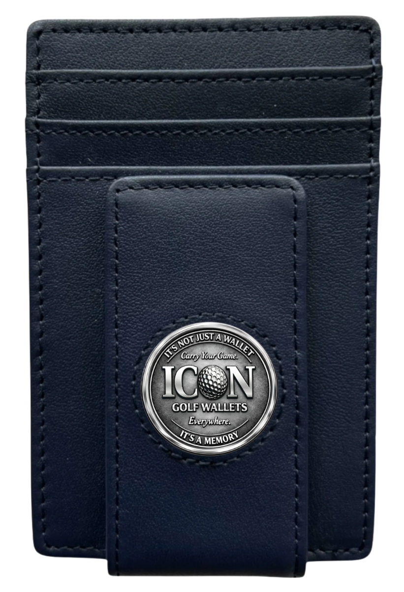 ICON GOLF WALLET – Navy Blue - (Pop-up)